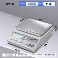 정밀저울 초정밀 실험용 저울 사각형 고정밀 소수점 전자 플레이트, 기본 모델명/품번, 사각판 5kg 0 1g, 1kg