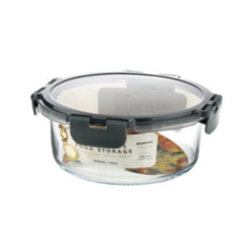 모드니 오븐글라스 원형 밀폐용기, 1개, 950ml