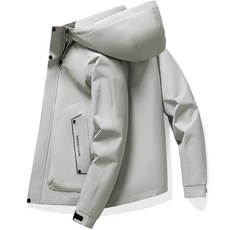 美式連帽三防休閒口袋軟殼沖鋒衣男女外套工裝夾克, L 建議體重（55-62.5 公斤）, 卡其色