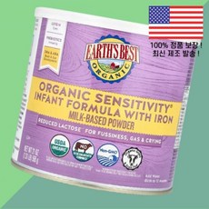 지구 민감성 유아 분유 철분 아이언 철 21 온스 595g Earth's Best Organic Sensitivity Infant Formula Iron 21oz, 1