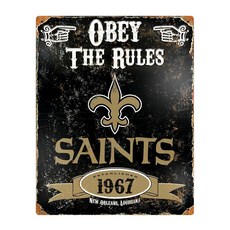 Party Animal NFL Football 엠보싱 메탈 빈티지 벽 데코 침실 사무실 또는 팬 동굴을 위한 튼튼한 금속 벽 아트 36.8 x 29.2cm(14.5 x 1, New Orleans Saints, New Orleans Saints