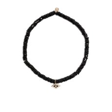 시드니에반 그루비 아이 14K 옐로 골드 오닉스 브레이슬릿