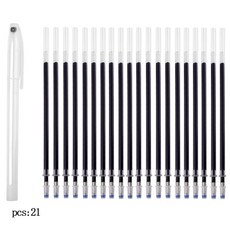 재봉 미싱 20Pcs 고온 사라지는 패브릭 마커 리필 펜 세트 지울 수있는 다목적 DIY 공예 봉제 액세서리, [05] 1 Pen-20 refill-A
