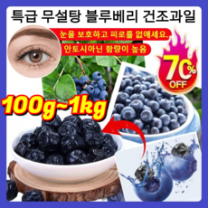 26년최신형! 무설탕 건조블루베리 100% 프리미엄 블루베리 건조과일 1kg 타이완산 특급 오성 블루베리건조과일, [1P] 100g대용량