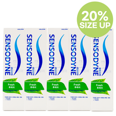 센소다인 후레쉬 치약, 120g, 5개