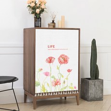 DFMEI 北歐風廚房櫃簾遮檔簾小清新防塵免打孔魔術貼遮醜簾門簾隔斷布簾, GLD507