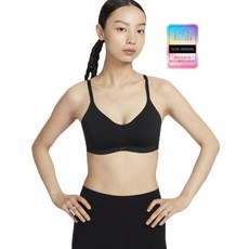 NIKE 엘레이트 미니멀리스트 라이트 서포트 패드 컨버터블 스포츠 브라 W - 블랙:쿨 그레이 FQ3551-010 123210