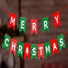 성탄절 벽장식 크리스마스 벽걸이가랜드 크리스마스장식 예쁜가랜드 파티장식 벽걸이장식, 레드그린, 기본, 1개