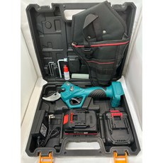 JJ(牧田款) 鋰電無刷修枝剪 21V, 1個, 40MM數顯修枝剪 藍2.5AH雙電塑盒