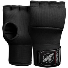 古川小夫 HAYABUSA 隼 拳擊泰拳拳套 - 黑色手綁帶快速綁帶, XL, 1個