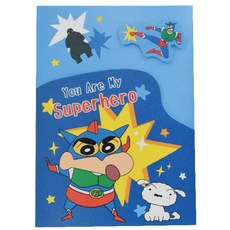 蠟筆小新立體兩折萬用卡 造型卡片 生日卡 感謝卡 祝福卡 小白 小葵 動感超人, 1個