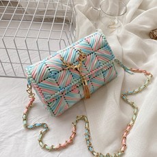 도두리 네트공예 diy 가방만들기 키트 패키지 망스티치 퀄트 뜨개질 코바늘 가방뜨기 안감제공, 멀티솜사탕, 1개