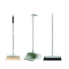 멀티 빗자루 쓰레받기 세트 고무비 실리콘 실내 청소, 민트