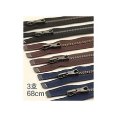 패션스타트 [68cm] 3호 트렌드 메탈 점퍼 코트 비슬론 지퍼 6컬러, 1개, 브론즈x네이비