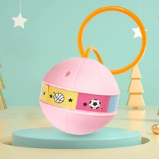 【臺灣出貨】發光跳跳球 兒童甩腳球 閃光夜光甩腳球 溜娃神器 戶外運動神器 單腳球 蹦蹦跳繩球 套腳甩圈 腳上呼啦圈, 1個, 发光跳跳球【粉色】