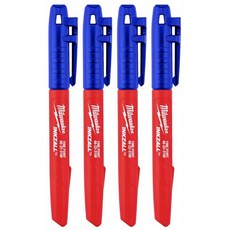 美沃奇 米沃奇 抗油抗潮濕抗灰塵工程標記筆, 1個, 藍色四支裝, 1