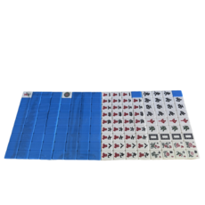 錦楓 藍色正磁電動麻將牌, 藍色, 1組