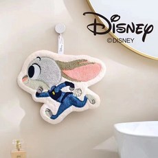 爆款朱迪擦手巾 懸掛式珊瑚絨擦手巾 可愛卡通擦手巾 廚房衛生間擦手巾, 1個, 粉色朱迪【秒吸乾爽】21.0x26.0c