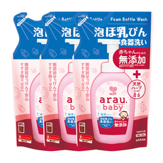 arau. baby 泡泡瓶 奶瓶蔬果洗劑 無添加 赤ちゃんのため, 3個, 450ml