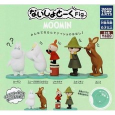 5종세트) 타카라토미 무민 MOOMIN 나이쇼토쿠 소근소근 속삭이는 가챠 캡슐 피규어, 1개