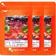 (ogaland) & 오거랜드 레스베라트롤 토마트리코핀 (180캡슐 약 3개월분) 미용과, 1개