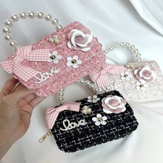 세리앙쥬 여아 크로스백 트위드 핸드백 아기 조카선물 유아 손가방 숄더백