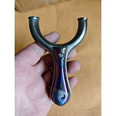 鈦合金材質 大喬 圓頭彈弓 橘皮硬化烤黑 貼片烤藍, 如圖所示, 1個