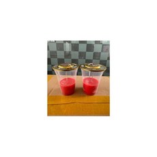 簡易型防風蠟燭/防風斗燭/小蠟燭 １對入，光明燈/平安燈/財運燈/健康燈，初一十五/土地公拜拜/補財庫, 1套, 無味