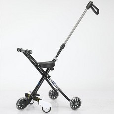 삼륜 유아용 휴대용 미니 유모차 경량 편의성 최강, 블랙 5륜 가드레일 미포함