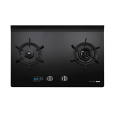 SAKURA 雙口瓦斯爐 G2928GB 黑色強化玻璃 觸控操作 安全熄火, 天然氣