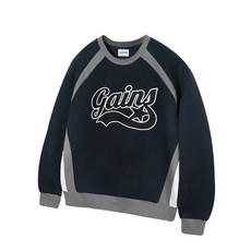 게인스보로 아플리케 스타로고 맨투맨 네이비