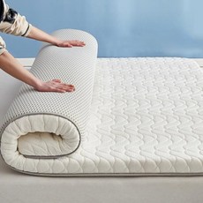 돌침대 라텍스 매트리스 흙침대 토퍼 숙면 5cm 라텍스 화이트 90 x 190cm 학생용 침대