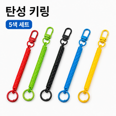 카라비너 투버클 스프링 스트랩 분실 도난 소매치기 완벽 방지 여행 낚시 등산 다용도, 1세트, 5색 세트