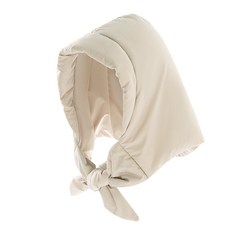 에쉬울프 겨울 여자 패딩모자 캠핑 낚시 방한 따뜻한 두툼한 패딩 모자, 아이보리