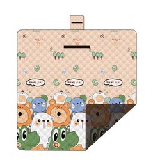 恐龍圖案野餐防潮墊 戶外用品, 小青蛙