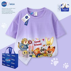 NASA 瘋狂動物城印花短袖上衣