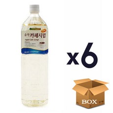 청정원 카페시럽화이트 1.5L (6개1박스)+DY시럽펌프, 6개