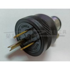 榮展五金 三孔橡膠插頭 T型/H型接地插頭 20A 125V 電源接頭, 1個, 三孔H型15A125V插頭(一個)