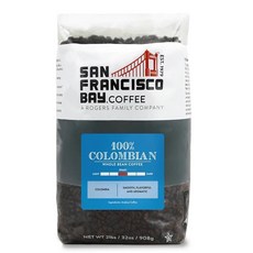 SAN FRANCISCO BAY 콜롬비안 수프리모 홀빈 커피 미디엄 로스트 32온스, 908g, 1