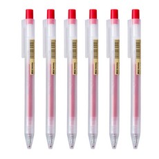 5mm 프레스 블루 블랙 다크 블루 레드 잉크 리필 막대 핸들 볼펜 학교 사무실 학생 쓰기 문구, 5 red, 0 5mm, 5 red