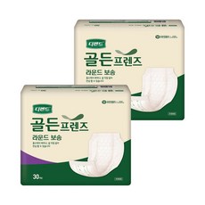 디펜드 골든프렌즈 라운드형 보송패드 남녀공용 성저귀 30PX2팩, 30개입, 2박스