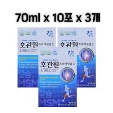 호관원 프리미엄 골드 홈쇼핑 이만기 MSM 관절 영양제 10포 1박스, 70ml, 30개