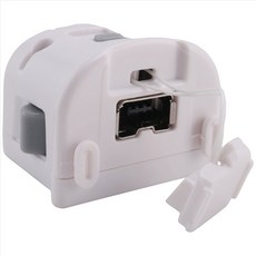 Wii 무선 원격 제어 모션 플러스 센서 하이 센서 향상 게임 정밀 컨트롤러 게임 패드 어댑터, 하얀색