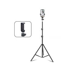 자웃자 핸드폰 촬영 삼각대 60~160cm 크리에이터 영상 촬영 라이브 방송 마이크 거치, 핸드폰 거치용