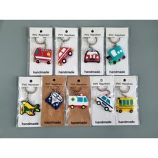 소방차키링 경찰키링 자동차 비행기 기차 구급차 차키 가방, 1개, 8. 경찰차