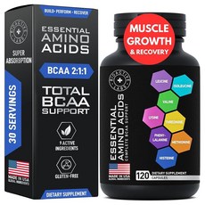 남성과 여성을 위한 필수 아미노산 복합체 - 고급 운동력 및 포뮬러 BCAA 보충제 9가지 가지 사슬 아미노 모두 포함 케토 친화적인 EAA 알약 240개, 여성 및 남성용 필수 아미노산 보충제 근육 성장을 위한, 1개