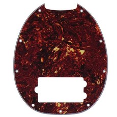 기타 부품 베이스 픽가드 스크래치 플레이트 4현 일렉트릭 기타용 전면 진한 빨간색 색상 2343508, Dark Red