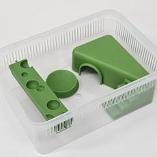 크레마루 치즈 사육장 JIF 적재형 케이지 풀세트, 1개, 올리브