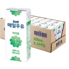 매일우유 멸균 저지방 1% 200ml, 84개