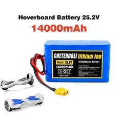 6S2P 18650 25.2V 14Ah (14000mAh) 충전식 리튬이온 배터리 전동 호버보드 스쿠터 교체용, 14000mAh